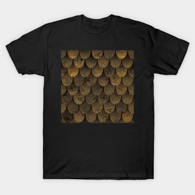 Scaled Brass T-Shirt by implexity